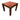 Red Circle Pattern Tile Side Table - Bazaa