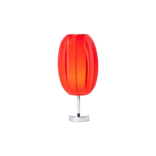 Red lotus bud table lamp