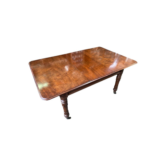 Regency mahogany extension table, bellflower carving, c.1820