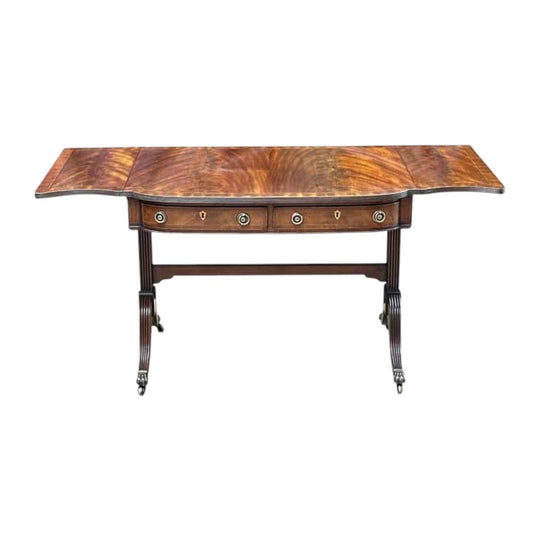 Regency style drop side mahogany table