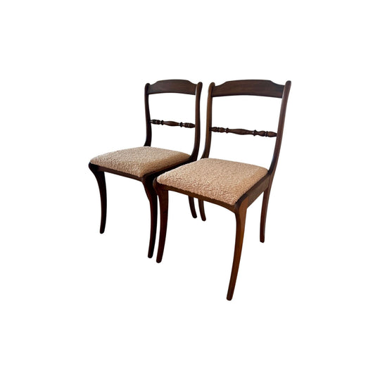 Charming Timber Vintage Chairs- Set of 2