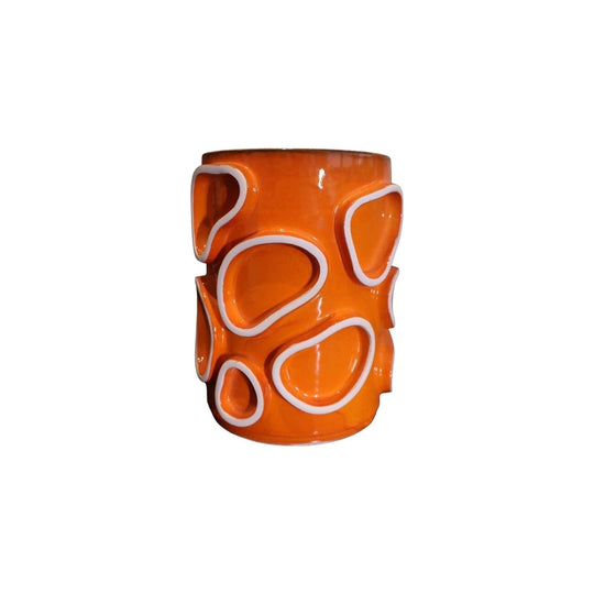 Remi Fontaine Orange Vase Signed