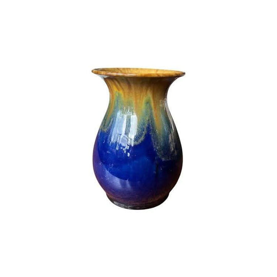 Remued Australian Pottery blue/brown vase, no. 184, c. 1930