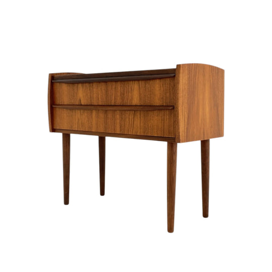 Restored Danish Teak 2 Drawer Chest