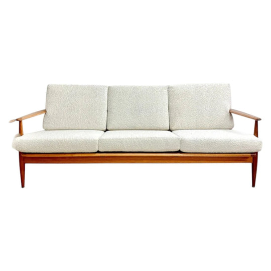 Restored Mid Century Parker 110 Wrap Around Three Seater Sofa Lounge- Recently Upholstered