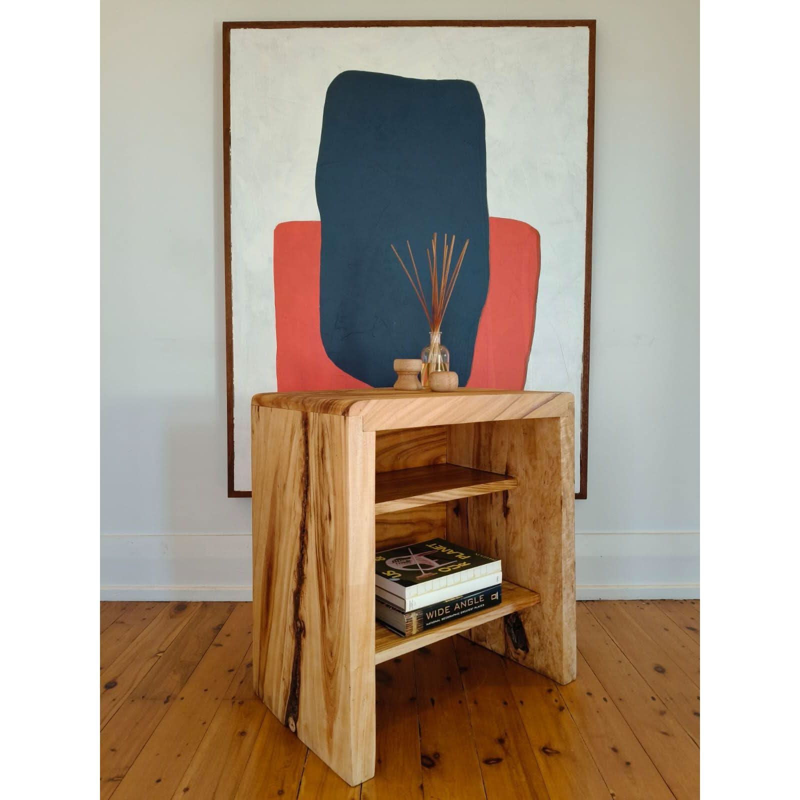 Side Timber Bench Table Shop Restored solid timber side table | Bazaa