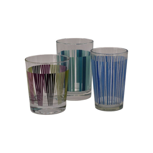 Retro Striped Tumblers. Mix Match set of 3.