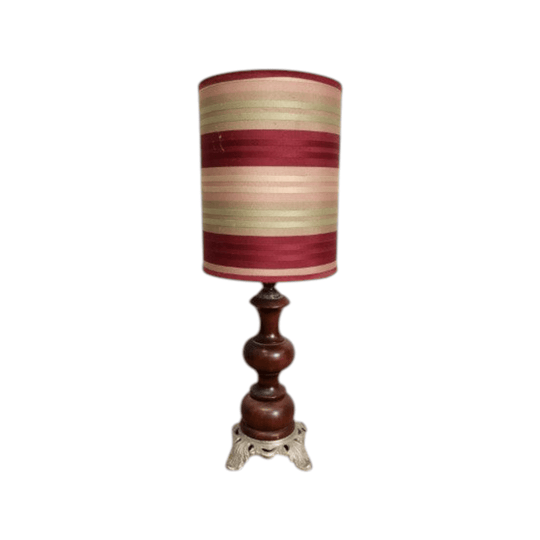 Retro Table Lamp with Striped Shade