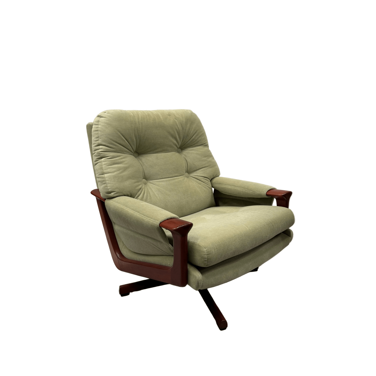 Retro Tessa T1 Armchair Mint Green Cord Upholstery | Bazaa | Designer, Vintage and Antique Furniture