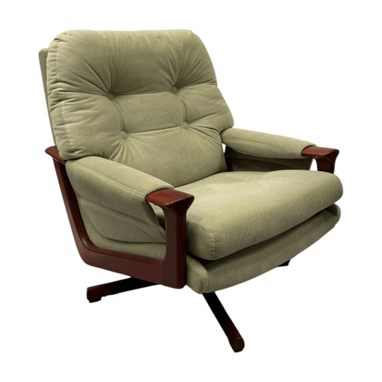 Retro Tessa T1 Armchair Mint Green Cord Upholstery