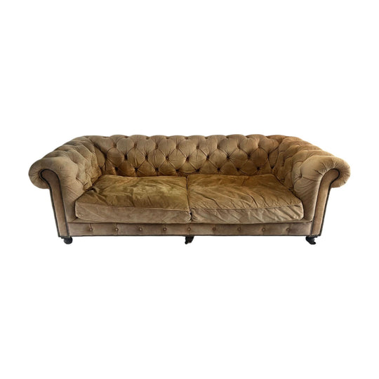 RH (Restoration Hardware) x Timothy Oulton Suede Chesterfield