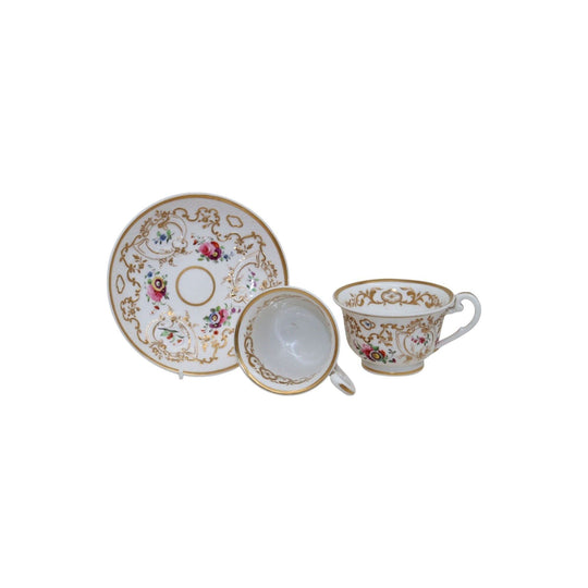 Ridgway hand painted and gilded trio