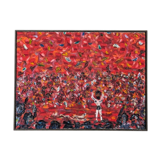 Robert 'King' Crawford, "Champion of the North East," Australian Art Brut Ned Kelly Painting, 1994