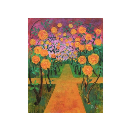 Rose pergola at crosspaths - Victor Rubin (1950 - )