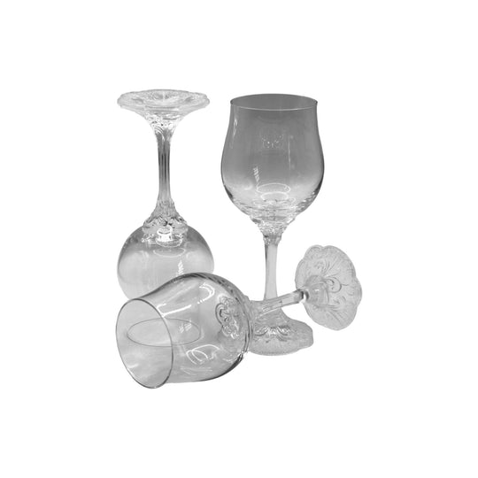 Rosenthal Crystal Red Wine Glasses. Set of 3