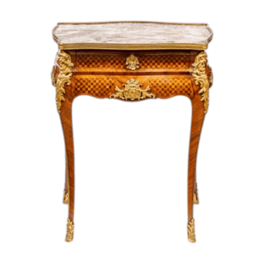 Rosewood 19th century French marble topped occassional table.