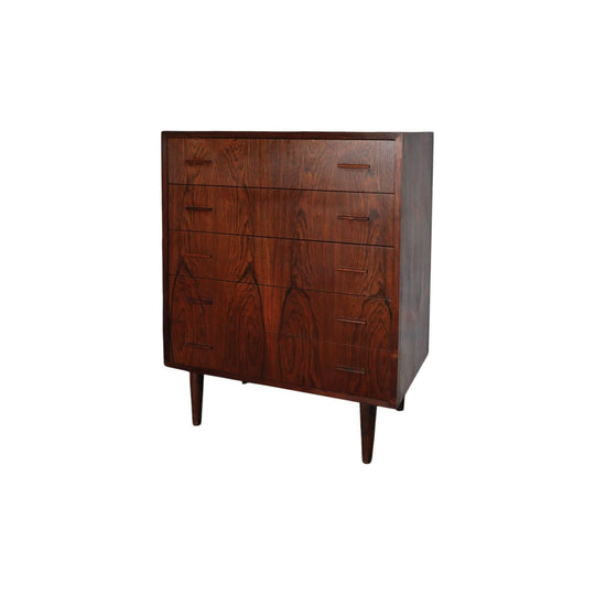 Rosewood Tall Boy 5 Draw Dresser