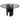 Round Glass Dining Table with Black Glass Segmented Pedestal | Bazaa | Designer, Vintage and Antique Furniture