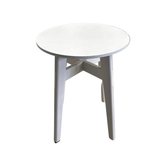 Round White Wash Side Table
