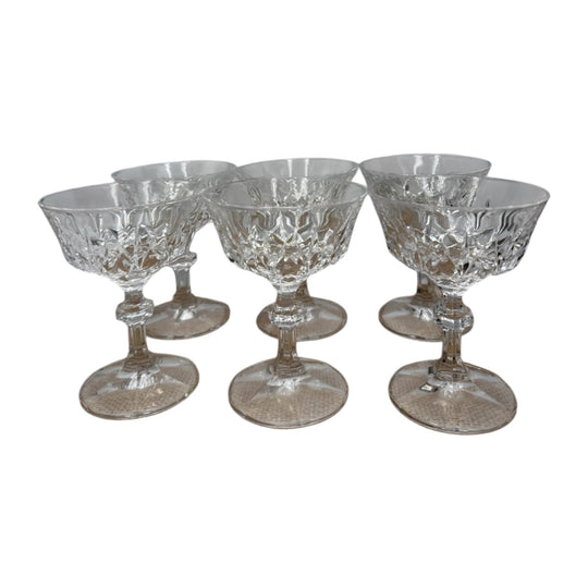 Royal Crystal Rock champagne coupes/cocktail glasses