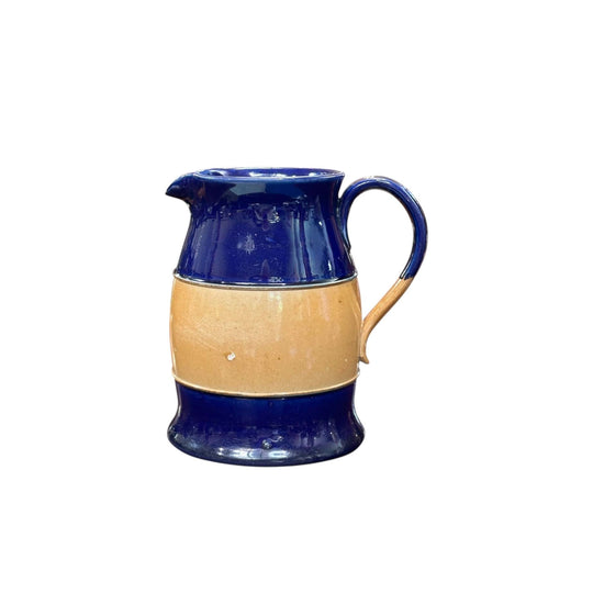 Royal Doulton blue banded salt glazed whisky jug c.1890