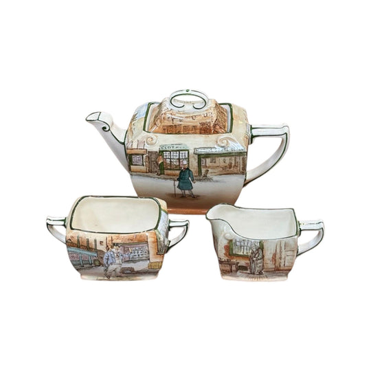 Royal Doulton Dickensware 3 piece tea set