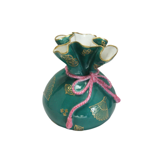 Royal Worcester drawstring purse vase.