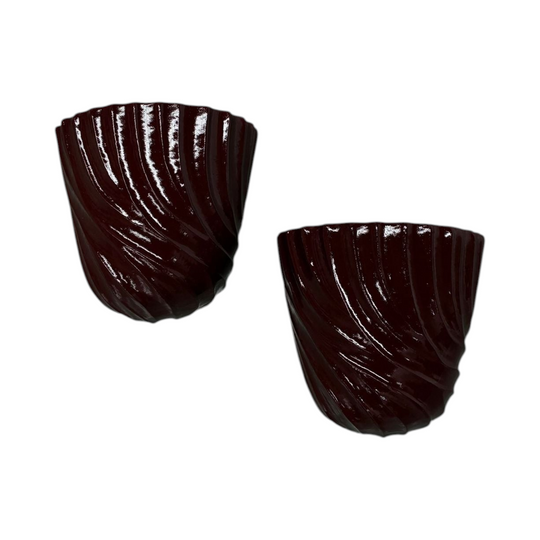 Pair of Handmade ceramic wall sconces, Portugal