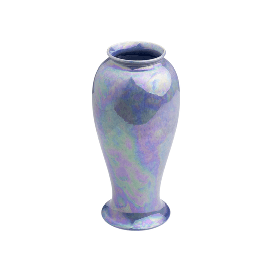 Ruskin Pottery Iridescent Blue Lustre Vase
