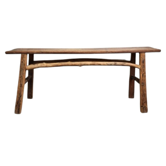 Rustic Antique Elm Console Hall Table