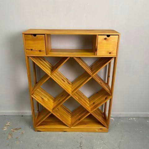 Rustic Pine Wine Rack or Storage Unit | Bazaa | Designer, Vintage and Antique Furniture