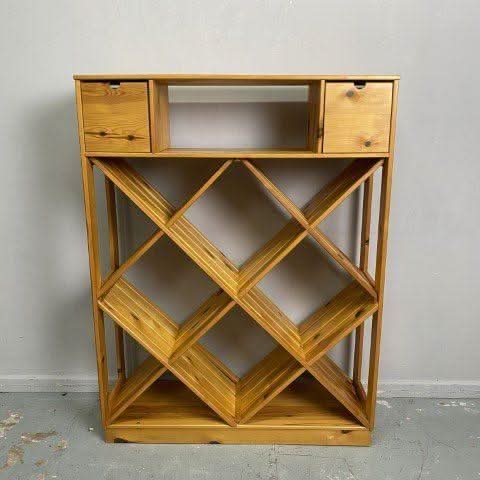 Rustic Pine Wine Rack or Storage Unit | Bazaa | Designer, Vintage and Antique Furniture