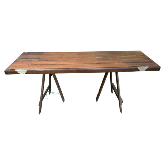 Rustic Reclaimed Timber Trestle Table
