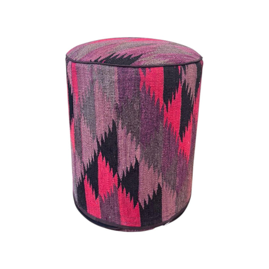 Embroidered Ottoman Moroccan-Style Pouffe 40 cm x 44 cm