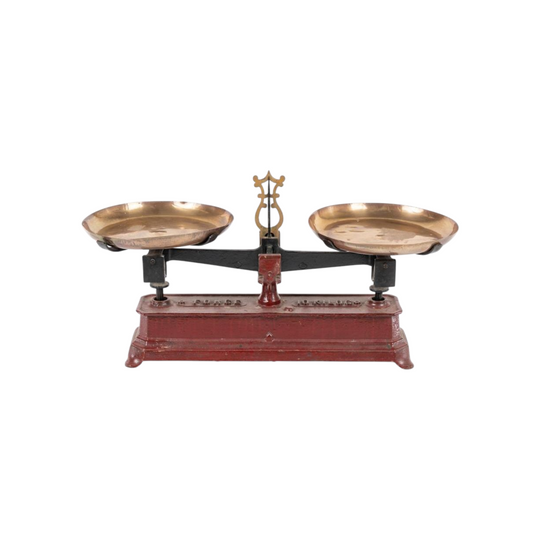 Antique French Scale with Red Base from The French Alps