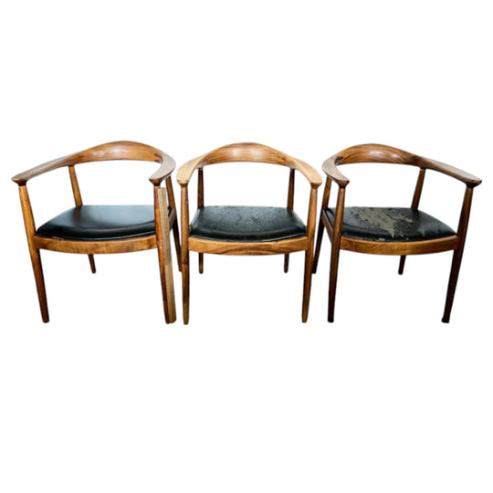 3 x Quality Vintage ‘Kennedy/Bucket’ Chairs