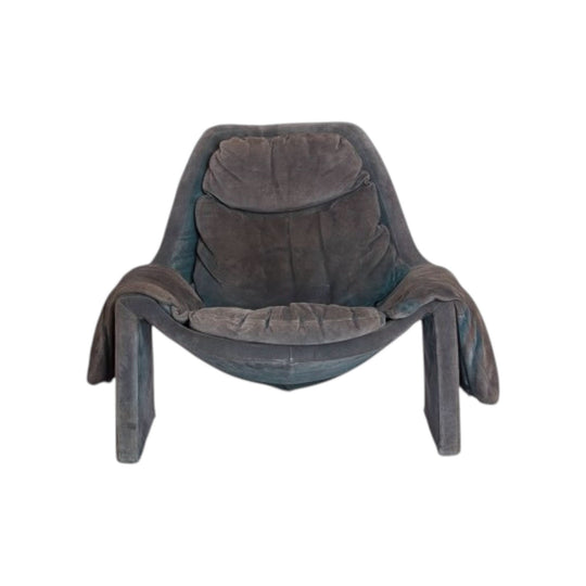 Saporiti P60 lounge chair and P62 Ottoman