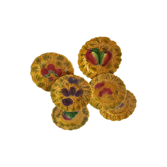 Sarreguemines majolica fruit plates