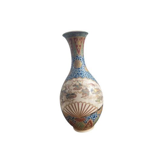 Satsuma blue gos vase