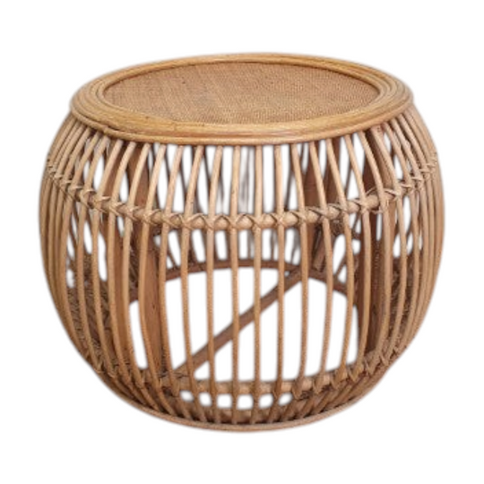 Vintage Round Cane Coffee Table