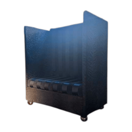 Scandàl Italia Sculptural Club Sofa Loveseat Couch Armchair with Brass Castors Couch Made in Italy