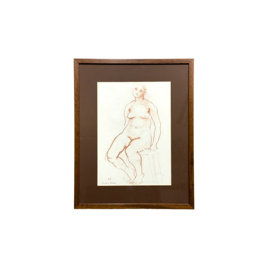 Seated nude drawing