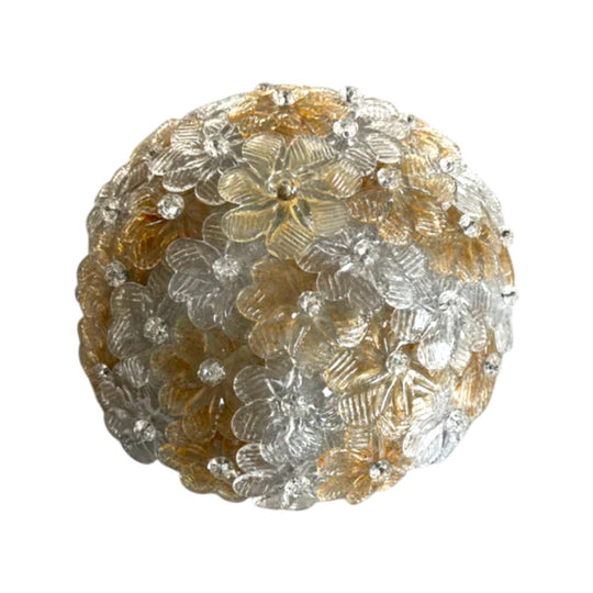 Seguso round floral sconce