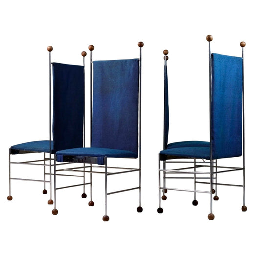 Sergio Rodrigues 'custom' High-Back Chairs, 1960's Brazil.
