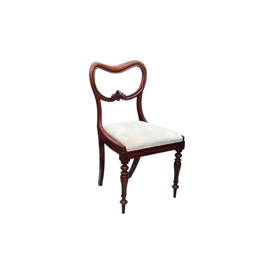 Set 8 mahogany kidney back chairs c.1850