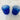 Set of 2 Cobalt Blue Vintage Raised Flower Design Tumblers - Bazaa