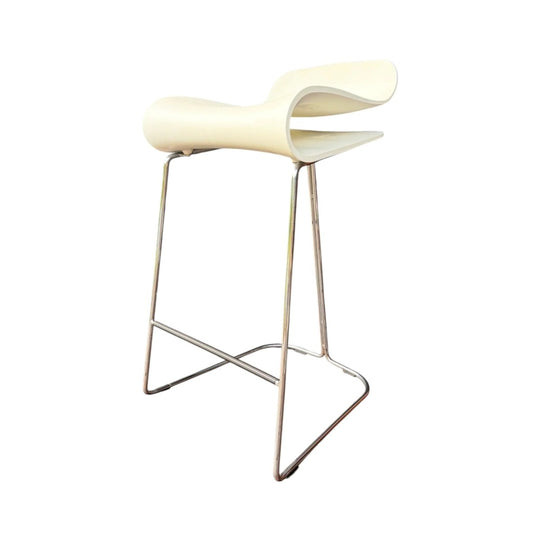 Set of 3 Kristalia BCN Bar Stools - white/chrome