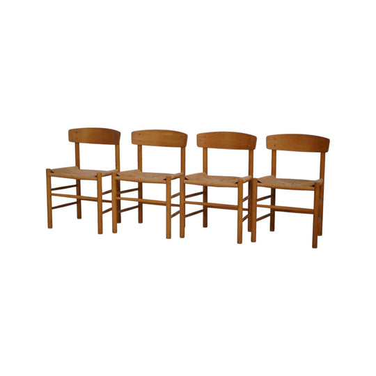 Set of 4 Børge Mogensen J39 Oak Dining Chairs