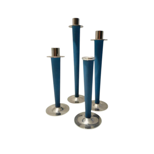 Set of 4 Inoxbeck ITALY 38/10 stainless steel candle holders