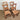 Set of 4 Spanish Style Vintage Chairs with Leather Seat | Bazaa | Designer, Vintage and Antique Furniture
